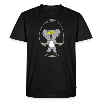 Corde Koala Sauter Sport Fitness Bon Cadeau OZ - T-shirt Premium bio Homme - noir - Devant - Nico (187cm)