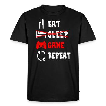 Gaming Game Gaming gamer Gaming Gamer Gamer Zocker - Men's Premium Organic T-Shirt - black - Front - Nico (187cm)