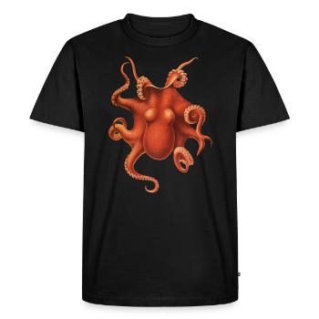 Affiche vintage classique Squid illustration - T-shirt Premium bio Homme - noir - Devant - Nico (187cm)