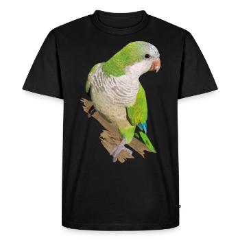 Perruche argentine - T-shirt Premium bio Homme - noir - Devant - Nico (187cm)