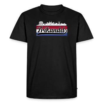 Frikandel avec drapeau holland - T-shirt Premium bio Homme - noir - Devant - Nico (187cm)
