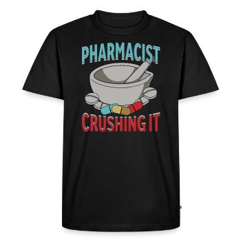 Pharmacist Pharmacist - Men's Premium Organic T-Shirt - black - Front - Nico (187cm)