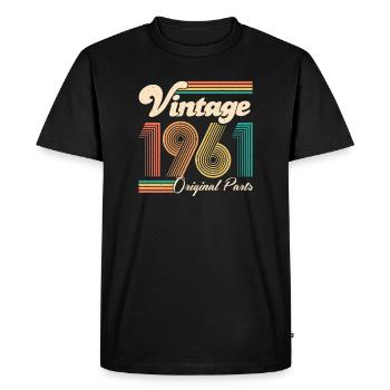 1961 60. Geburtstag Sechzigster Sechzig Geschenk - Männer Premium Bio T-Shirt - Schwarz - Vorne - Nico (187cm)
