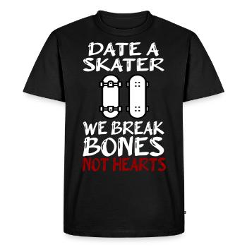 Cadeau de skateboard - T-shirt Premium bio Homme - noir - Devant - Nico (187cm)