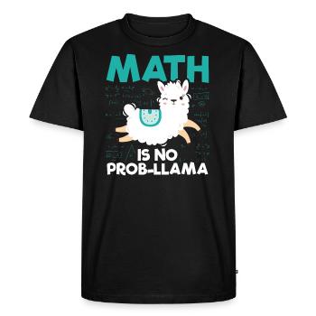Math llama | Idée cadeau école de professeur de mathématiques - T-shirt Premium bio Homme - noir - Devant - Nico (187cm)