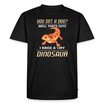 Lézard Bartagame Terrarium Reptile animal - T-shirt Premium bio Homme - noir - Devant - Nico (187cm)