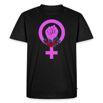 Girl Power Fist Women's Day Feminism Feminist - Men's Premium Organic T-Shirt - black - Front - Nico (187cm)