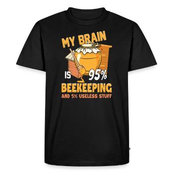 Apicole Abeille Abeilles Apiculture Ap - T-shirt Premium bio Homme - noir - Devant - Nico (187cm)