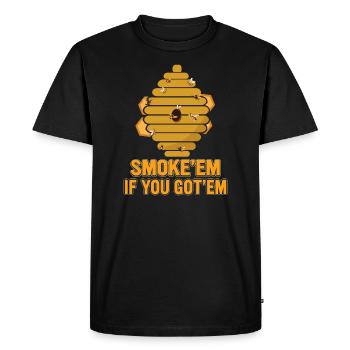 Abeille Abeille Apiculture Apiculture Apiculture - T-shirt Premium bio Homme - noir - Devant - Nico (187cm)