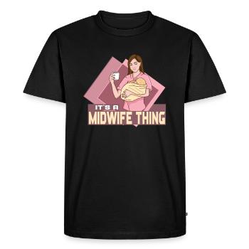It’s a Midwife Thing - T-shirt Premium bio Homme - noir - Devant - Nico (187cm)