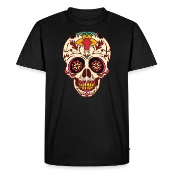Cinco de Mayo Skull - Men's Premium Organic T-Shirt - black - Front - Nico (187cm)