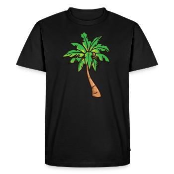 Palmier - T-shirt Premium bio Homme - noir - Devant - Nico (187cm)