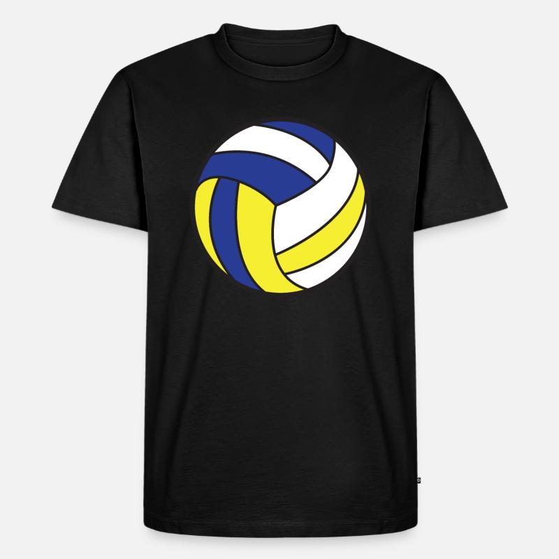 Volleyball Ball - Männer Premium Bio T-Shirt - Schwarz