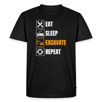 Excavator excavator driver excavator driver construction site - Men's Premium Organic T-Shirt - black - Front - Nico (187cm)