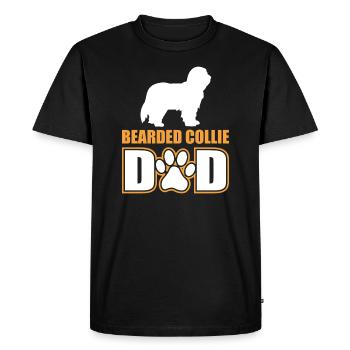 Bearded Collie Dad - T-shirt Premium bio Homme - noir - Devant - Nico (187cm)