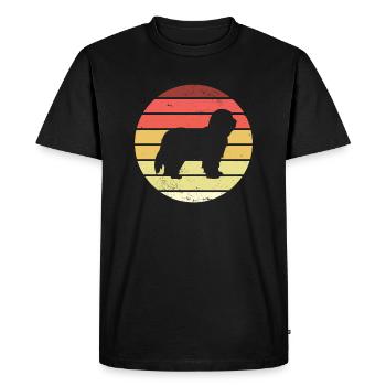 Bearded Collie Retro - T-shirt Premium bio Homme - noir - Devant - Nico (187cm)