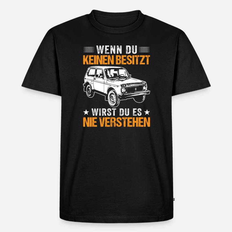 Lada Niva lustiges Geschenk - Männer Premium Bio T-Shirt - Schwarz