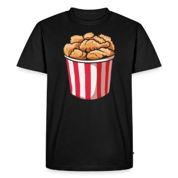 Poulet poulet seau - T-shirt Premium bio Homme - noir - Devant - Nico (187cm)