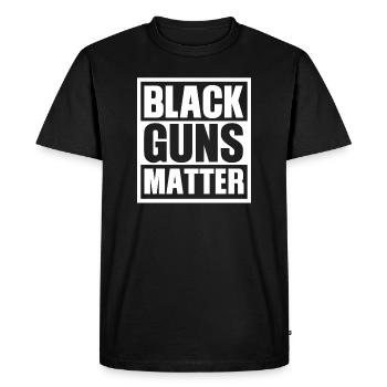 Black Guns Matter - T-shirt Premium bio Homme - noir - Devant - Nico (187cm)