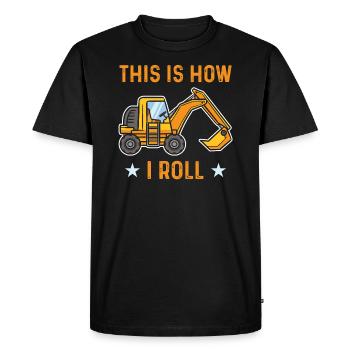 Conducteur de dragage - T-shirt Premium bio Homme - noir - Devant - Nico (187cm)
