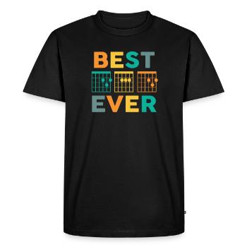Guitarist Father Best Dad Ever D A D Chord Guitar - Men's Premium Organic T-Shirt - black - Front - Nico (187cm)