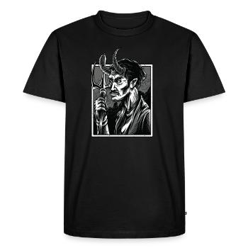 Occult Gothic Grunge Satan 666 Dark Art - T-shirt Premium bio Homme - noir - Devant - Nico (187cm)