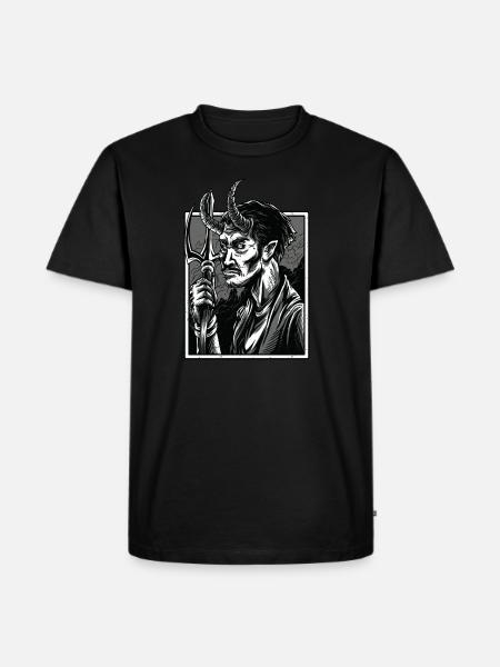 Occult Gothic Grunge Satan 666 Dark Art - Men's Premium Organic T-Shirt - black