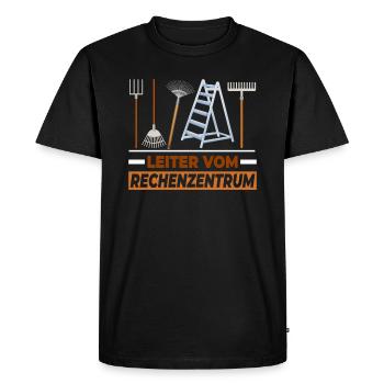 Leiter vom Rechenzentrum Gärtner - Männer Premium Bio T-Shirt - Schwarz - Vorne - Nico (187cm)