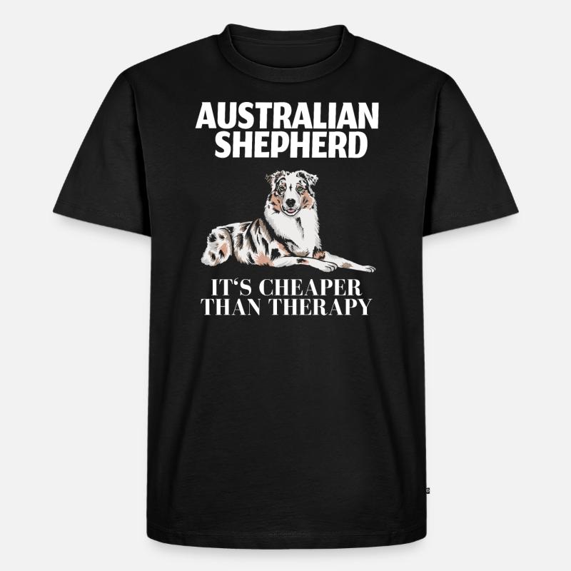 Australian Shepherd - Männer Premium Bio T-Shirt - Schwarz