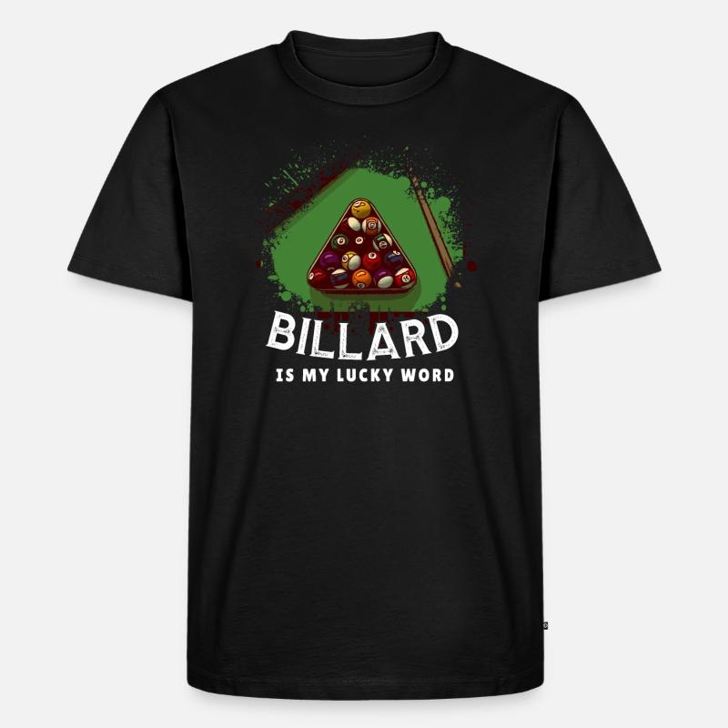 Billard Pool Billardkugel - Männer Premium Bio T-Shirt - Schwarz