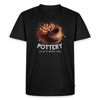 Poterie - T-shirt Premium bio Homme - noir - Devant - Nico (187cm)