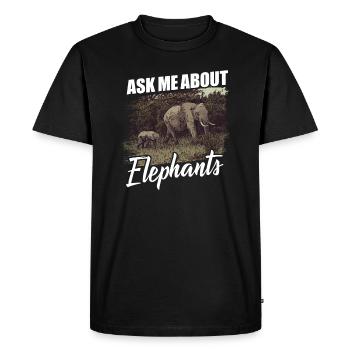 Éléphants éléphants - T-shirt Premium bio Homme - noir - Devant - Nico (187cm)