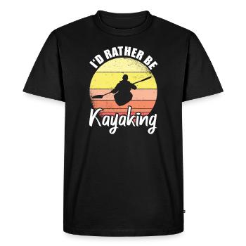 Kayaker Kayaking - Men's Premium Organic T-Shirt - black - Front - Nico (187cm)
