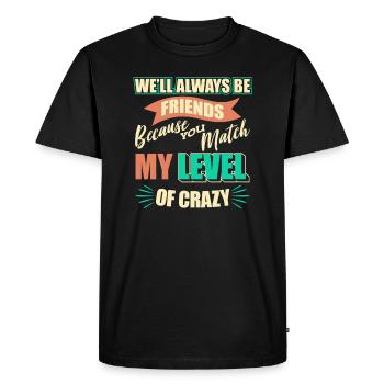 Friend Best Friends - Men's Premium Organic T-Shirt - black - Front - Nico (187cm)
