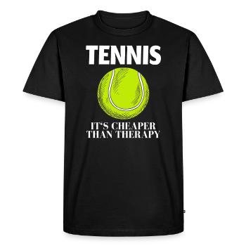 Jeu de tennis - T-shirt Premium bio Homme - noir - Devant - Nico (187cm)