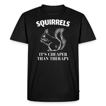 Tamia écureuil - T-shirt Premium bio Homme - noir - Devant - Nico (187cm)