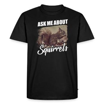 Squirrel - Men's Premium Organic T-Shirt - black - Front - Nico (187cm)