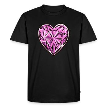 Pierre précieuse de diamant - T-shirt Premium bio Homme - noir - Devant - Nico (187cm)