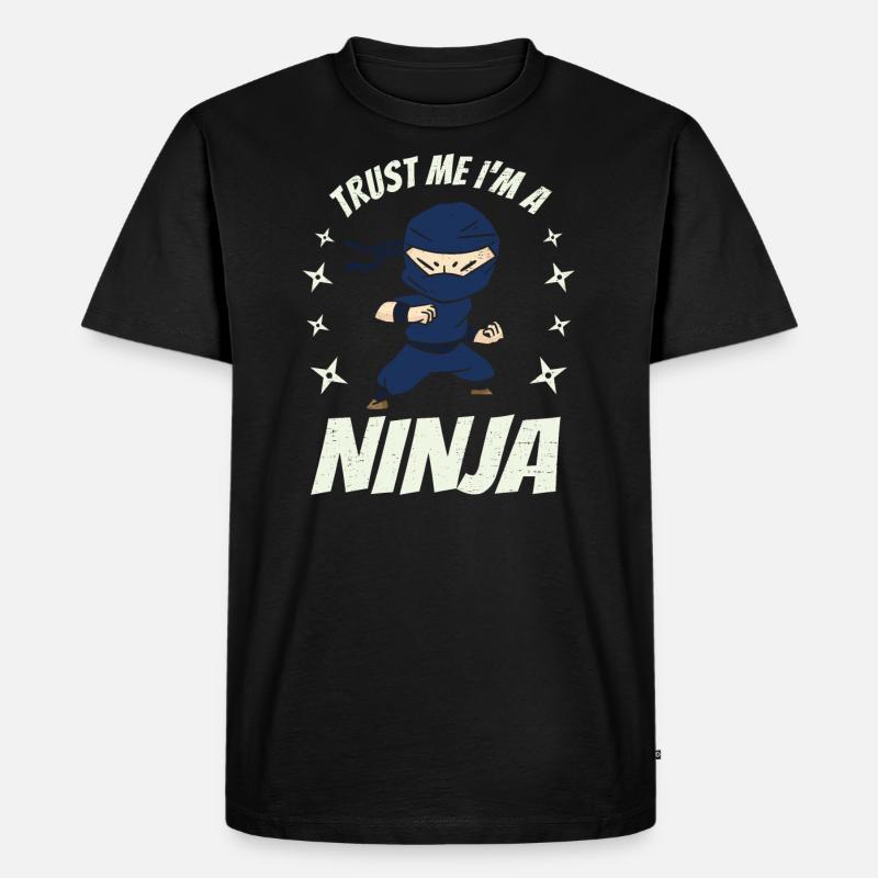 Ich bin ein Ninja - Männer Premium Bio T-Shirt - Schwarz