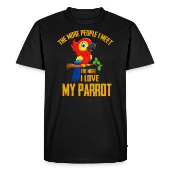 Parrot - Men's Premium Organic T-Shirt - black - Front - Nico (187cm)