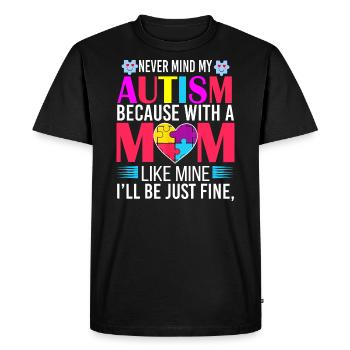Journée mondiale de sensibilisation à l’autisme Cadeau de maman autiste - T-shirt Premium bio Homme - noir - Devant - Nico (187cm)