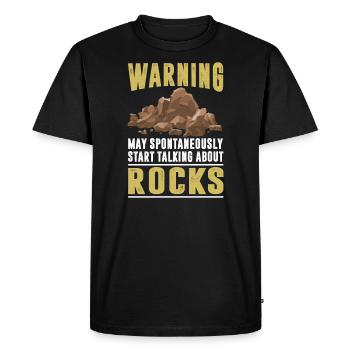 Géologue - T-shirt Premium bio Homme - noir - Devant - Nico (187cm)