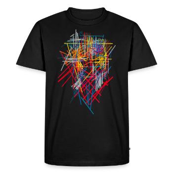 Résumé du modèle scifi - T-shirt Premium bio Homme - noir - Devant - Nico (187cm)