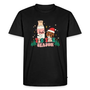 Joyeux marché de Noël - T-shirt Premium bio Homme - noir - Devant - Nico (187cm)