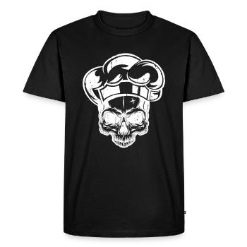 Skull Chef’s Hat Griller Chef - T-shirt Premium bio Homme - noir - Devant - Nico (187cm)