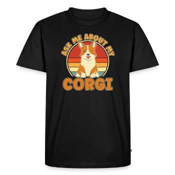 Corgi Pour les amoureux de Corgi Corgi Propriétaire - T-shirt Premium bio Homme - noir - Devant - Nico (187cm)