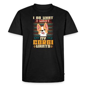 Corgi Pour les amoureux de Corgi Corgi Propriétaire - T-shirt Premium bio Homme - noir - Devant - Nico (187cm)