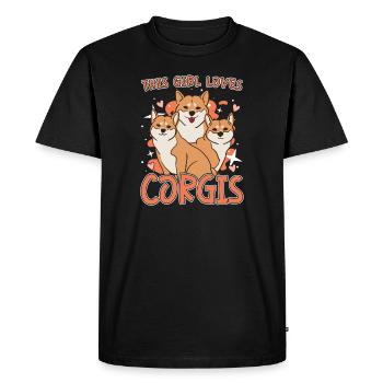 Corgi For Corgi Lovers Corgi Owner Girls - Men's Premium Organic T-Shirt - black - Front - Nico (187cm)