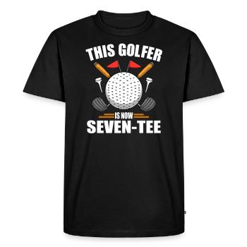 Anniversaire Golf Pour Femmes Hommes 70 ans Golf - T-shirt Premium bio Homme - noir - Devant - Nico (187cm)