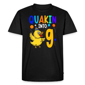 Duck Birthday Party Kids 9th Birthday Duck - Men's Premium Organic T-Shirt - black - Front - Nico (187cm)